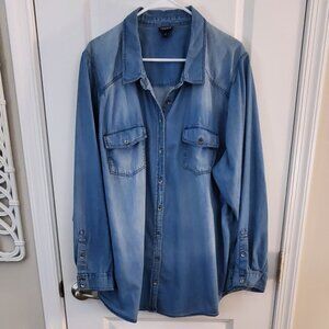 Women's Denim Button Down Shirt